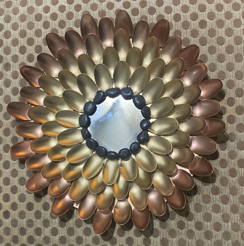 Gold and Rose Gold Flower Mirror